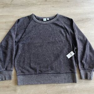 Gap Women's Washed  Pullover Crew Neck Marble Gray NWT SZ M